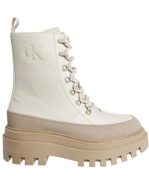 Calvin Klein Lace-Up Boots - Neutro
