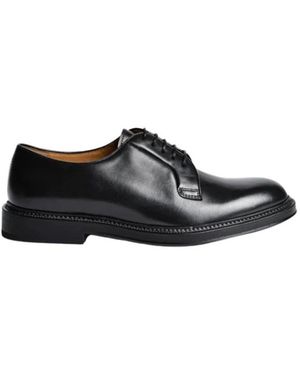 Henderson Handgefertigte Leder-Derby-Schuhe Mit Schnürsenkeln - Schwarz