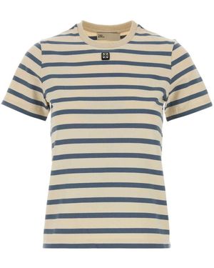 Tory Burch Tops ,Veelkleurig ,Katoen Geborduurde Katoenen T-Shirt - Blauw