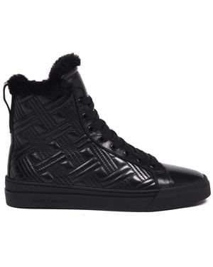 Baldinini Gesteppter Nappa-Leder-Sneaker - Schwarz
