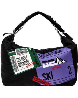 DSquared² Gesteppte Schultertasche Mit Patches - Lila