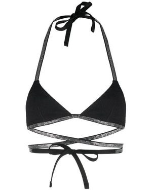 Heron Preston Es Bikini-Oberteil mit Strasssteinen - Schwarz
