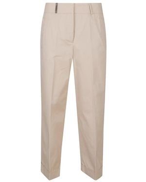 Peserico Straight Trousers - Natural