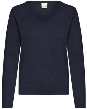 Ichi V-Neck Knitwear - Azul