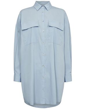 Sofie Schnoor Oversized Hemd Mit Taschen Und Knöpfen - Blau