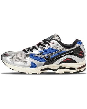 Mizuno Fitness ,Grijs ,Leer Wave Rider 10 - Blauw