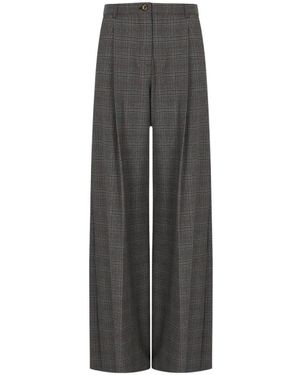 Marella Broeken ,Grijs ,Polyester Carena Geruite Broek