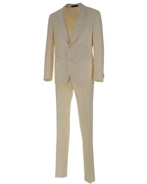 Corneliani Kostuums ,Wit ,Wol Code Suit - Naturel