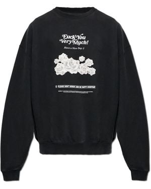 Vetements Printed Sweatshirt - Blauw