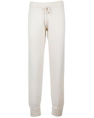 Eleventy Broeken ,Kasjmier Ribbed-Knit Cashmere Trainingsbroeken - Grijs