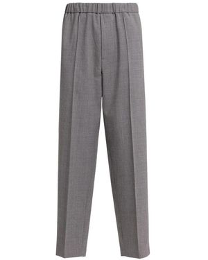 Seven Gauge Broeken ,Grijs ,Wol Rechte Broek