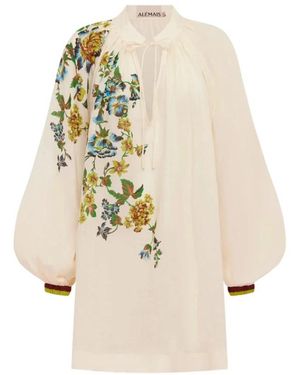ALÉMAIS Kleedjes ,Relaxed Mini Jurk - Naturel