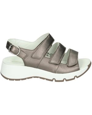 Waldläufer Schoenen ,Grijs ,Leer Mirka Wedge