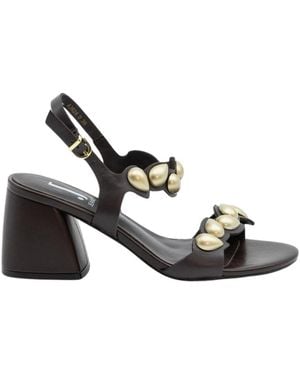 Jeannot High Heel Sandals - Metálico