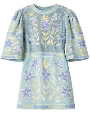 Antik Batik Carioca Short Dress - Blau