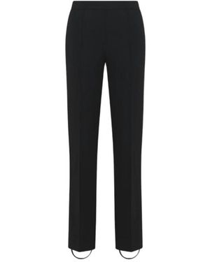 Dior Broeken ,Zwart ,Gestructureerde Stijgbeugelbroek Hoge Taille