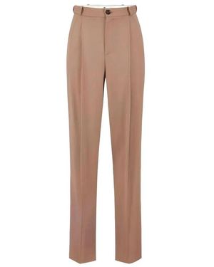 Elisabetta Franchi Straight Trousers - Brown