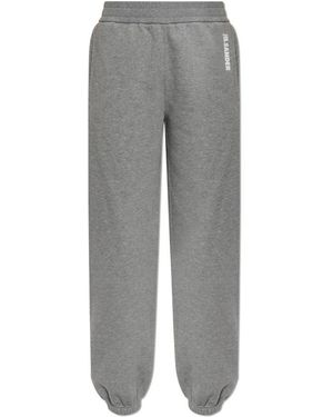 Jil Sander Sweatpants Met Geprint Logo - Grijs