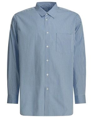 Comme des Garçons Gestreepte Blouse Met Lange Mouwen - Blauw