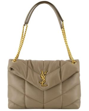 Saint Laurent Le Sac Puffer Medium - Metallic