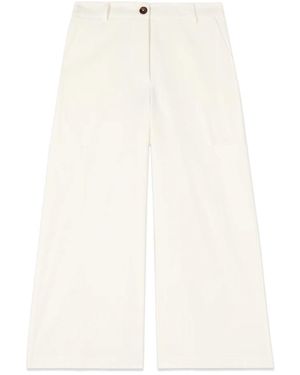 Oltre Wide Trousers - Blanco