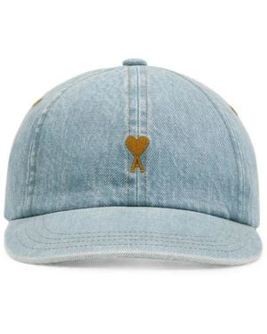 Ami Paris De Coeur Denim Baseball Cap - Blau