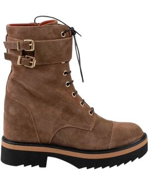BELLE VIE Lace-Up Boots - Marrón