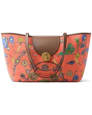 Versace Tassen ,Veelkleurig ,Katoen Vivian Tote - Rood