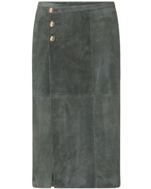 Liu Jo Leather Skirts - Gris