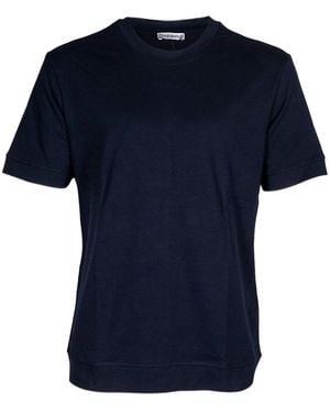 Paolo Pecora Klassieke Jersey T-Shirt Met Centrale Naad - Blauw