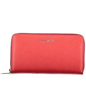 Coccinelle Accessoires ,Rood ,Leer Leren Portemonnee Met Ritsluiting