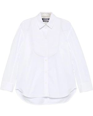Jacquemus Overhemden ,Wit ,Katoen Le Palmier Oversized Shirt