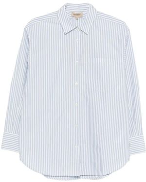 Woolrich Gestreept Katoenen Shirt - Wit