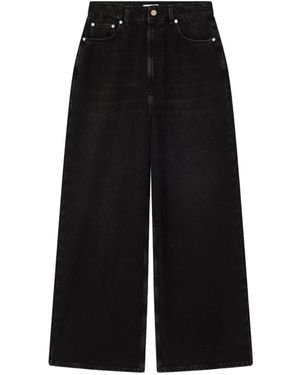 Ganni Wide Jeans - Negro