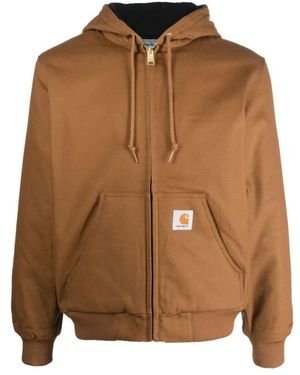 Carhartt Hoodies & Sweatvesten ,Bruin ,Katoen Main Jacket