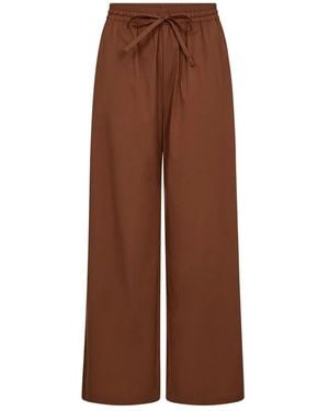 co'couture Wide Trousers - Marrone