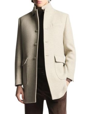 Fay Single-Breasted Coat - Naturel