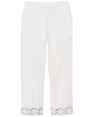 Twinset Cropped Trousers - White