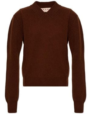 Marni V-Neck Knitwear - Marrón
