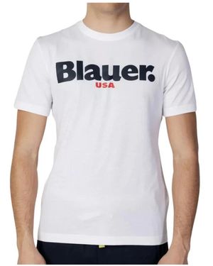 Blauer T-Shirts - Blanco