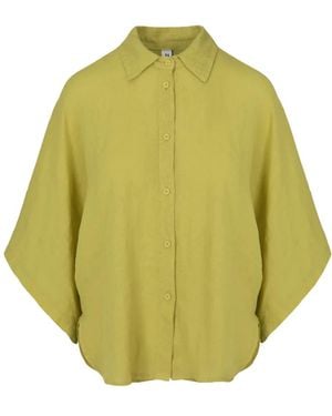 Bomboogie Comfort Fit Leinenhemd - Grün