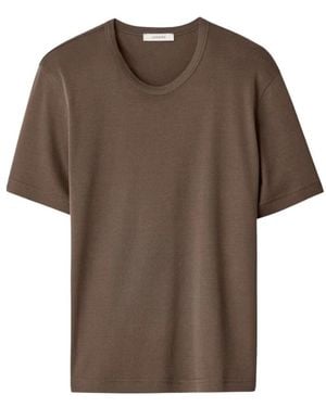 Lemaire Tops ,Bruin ,Katoen Rib T-Shirt