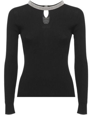 D.exterior Truien & Vesten ,Zwart ,Wol Ronde Hals Gebreide Kleding
