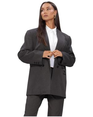 Haute L'Amitié Haute'Amitié, ,Jassen ,Grijs ,Amy Oversize Triangle Blazer - Zwart