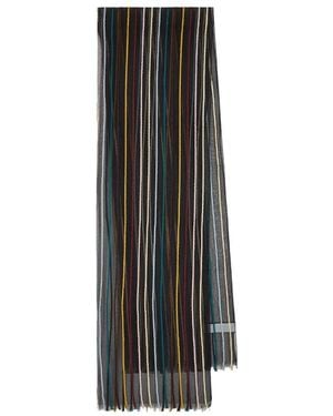 Paul Smith Sciarpa Multiriga Ps Trasparente - Schwarz