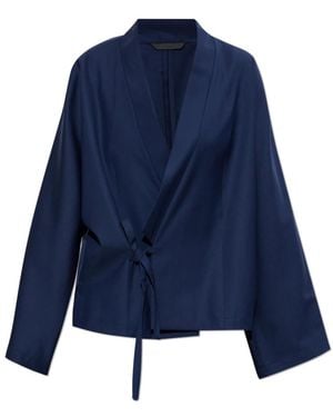 KENZO Wollen Kimono - Blauw