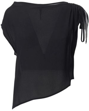 Manila Grace Overhemden ,Zwart ,Blouses