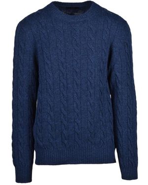 Fay Rundhals-Pullover - Blau