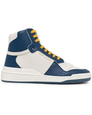 Saint Laurent Sl24 Mid-Top Sneakers - Blauw