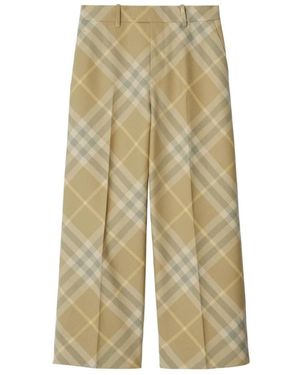 Burberry Cropped Trousers - Natural